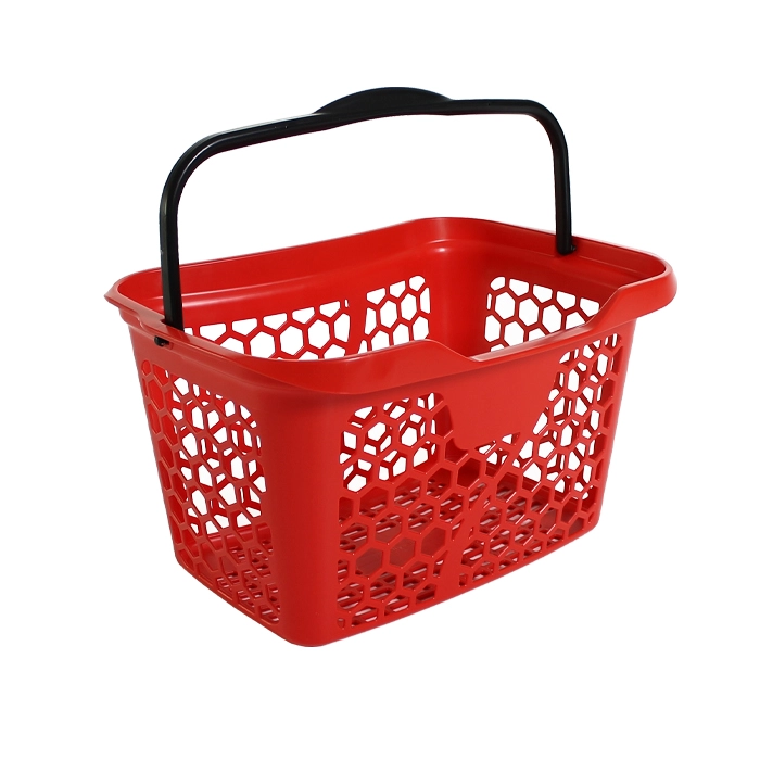 Hand basket in red colour