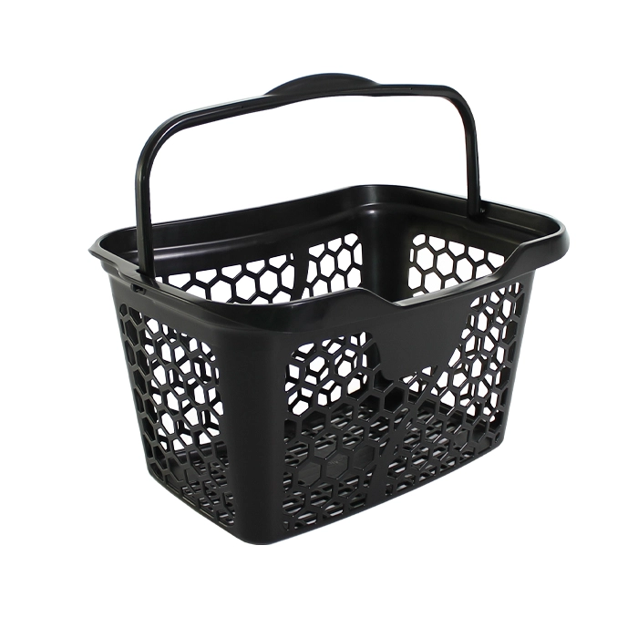 Hand basket with handle in black colour