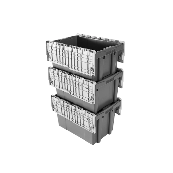 Three stacking boxes with lids