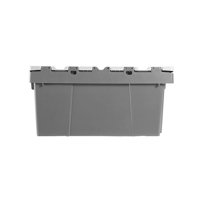 Stackable box with lids in profile view