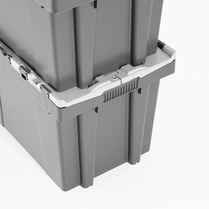 Detail of stackable boxes with lids D29