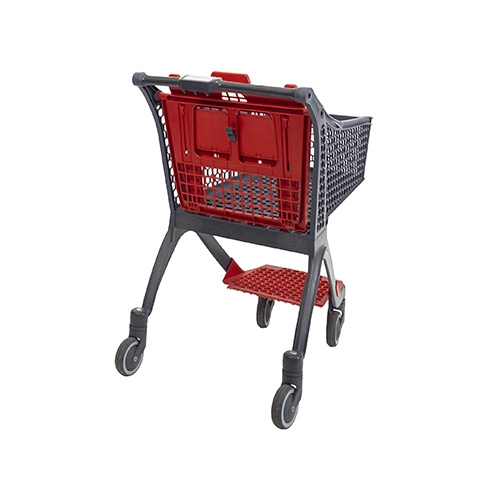 Side view of shopping trolley