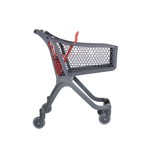 Profile view of shopping trolley