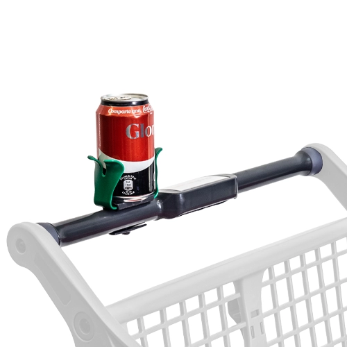 Drink holder for supermarket basket trolley