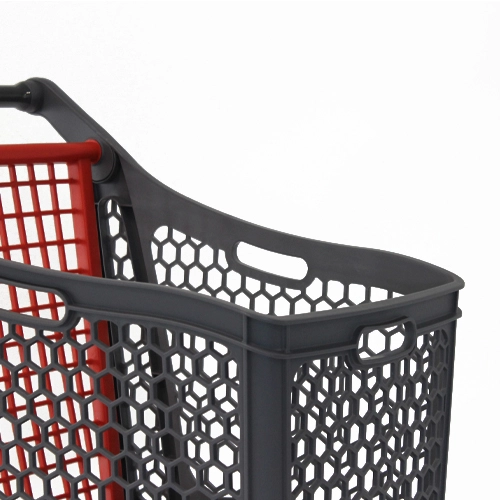 Basket trolley with handles