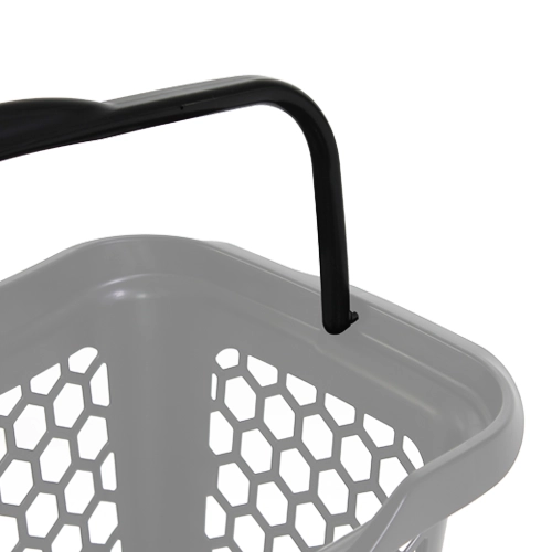 Plastic hand basket with handle