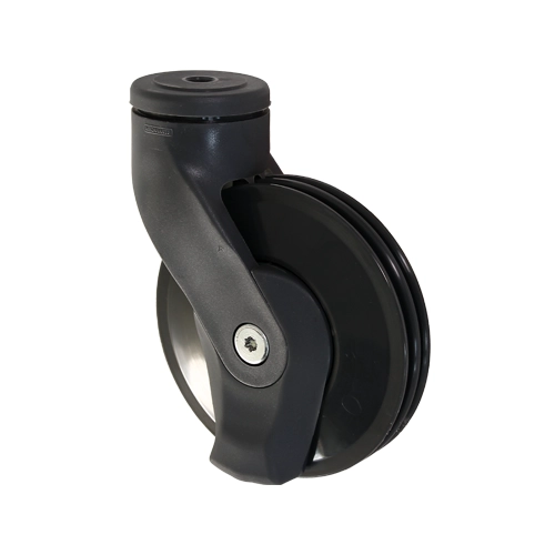 125 mm travelator multi-disc wheel for supermarket trolley