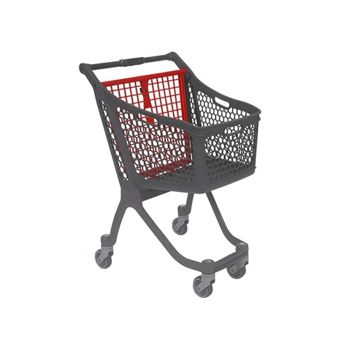 Carro cesta de supermercado B75 en color gris y rojo