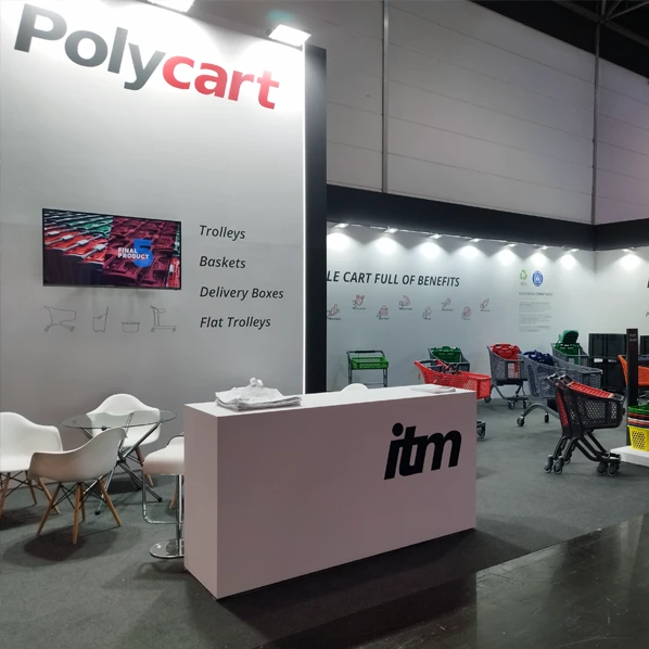 El stand de Polycart de la feria Euroshop en Düsseldorf